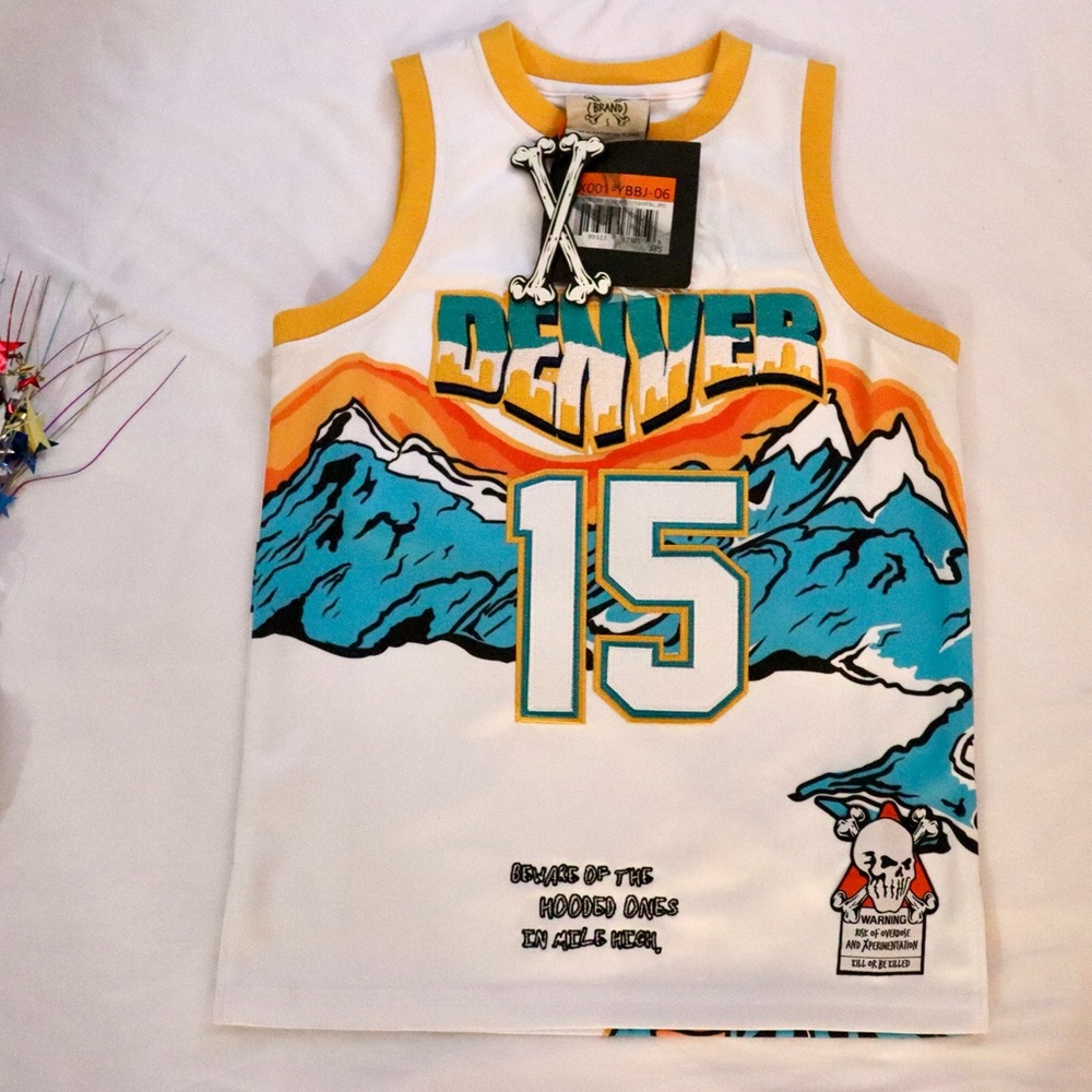 BRAND X Denver Kids Jersey - White and Blue